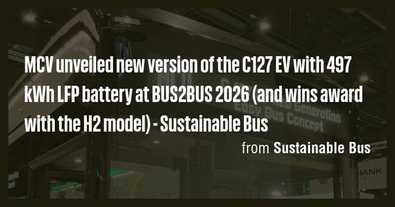 MCV unveiled new version of the C127 EV with 497 kWh LFP battery at ...