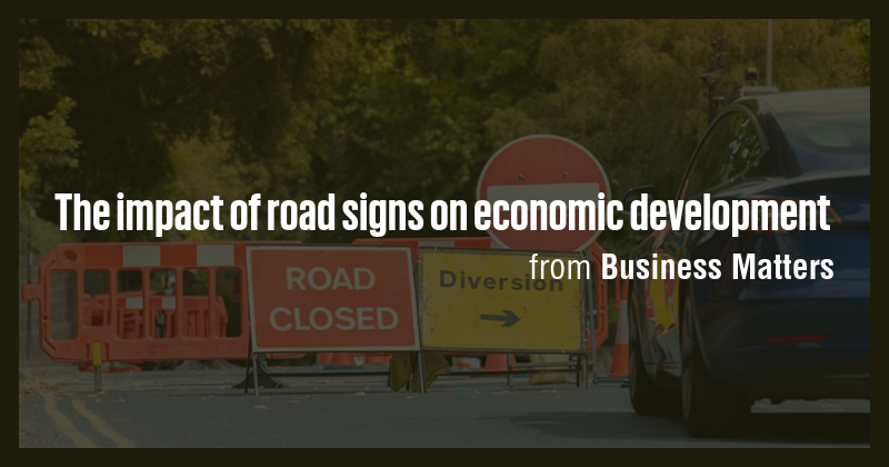 The impact of road signs on economic development - Briefly