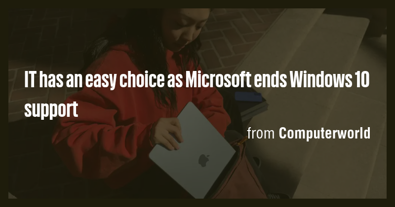IT has an easy choice as Microsoft ends Windows 10 support - Briefly