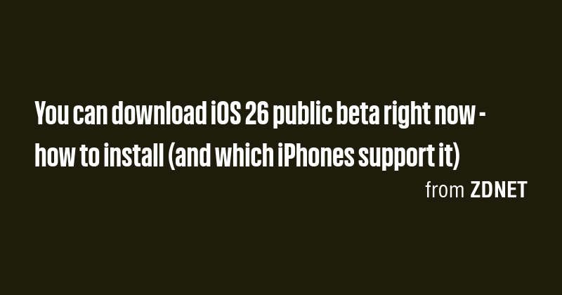 You can download iOS 26 public beta right now - how to install (and ...