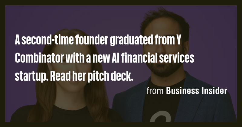 A second-time founder graduated from Y Combinator with a new AI ...