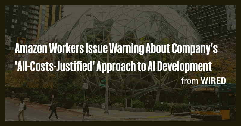 Amazon Workers Issue Warning About Company's 'All-Costs-Justified ...