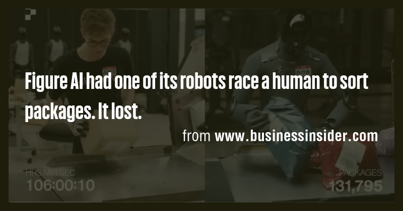 Figure AI had one of its robots race a human to sort packages. It lost ...