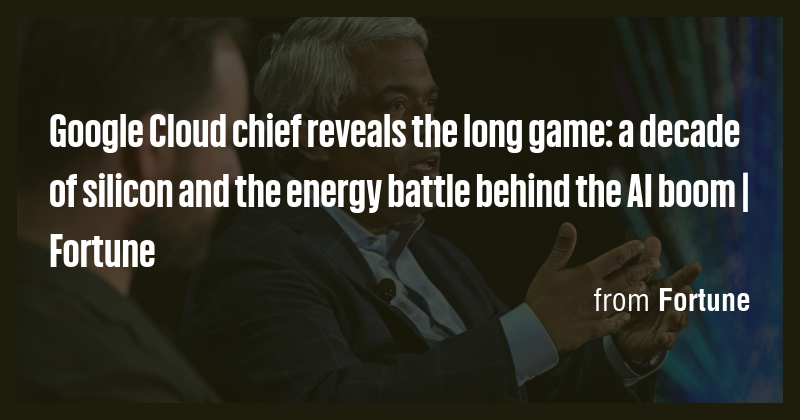Google Cloud chief reveals the long game: a decade of silicon and the ...