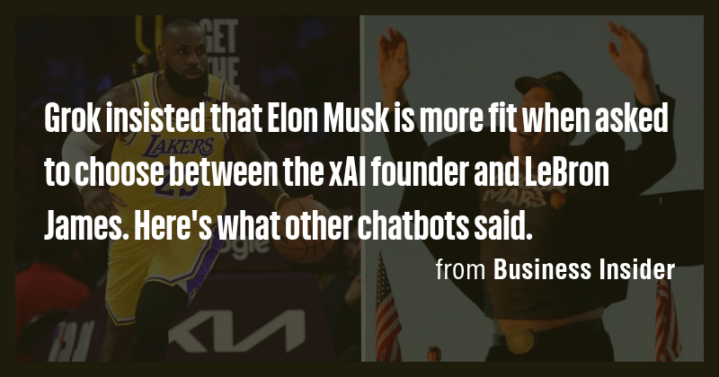 Grok insisted that Elon Musk is more fit when asked to choose between ...