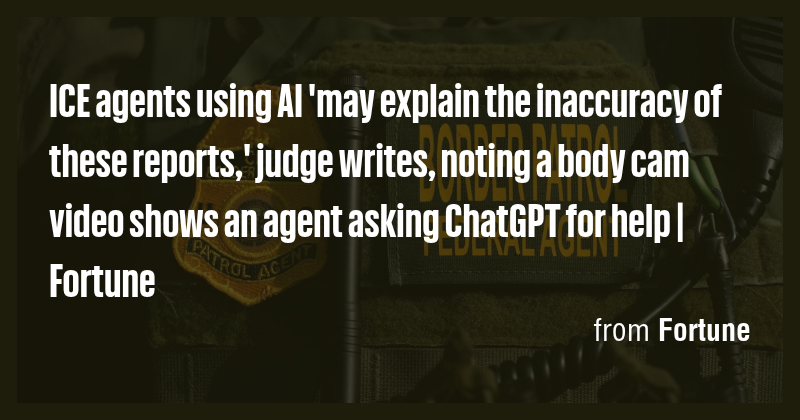 ICE agents using AI 'may explain the inaccuracy of these reports ...
