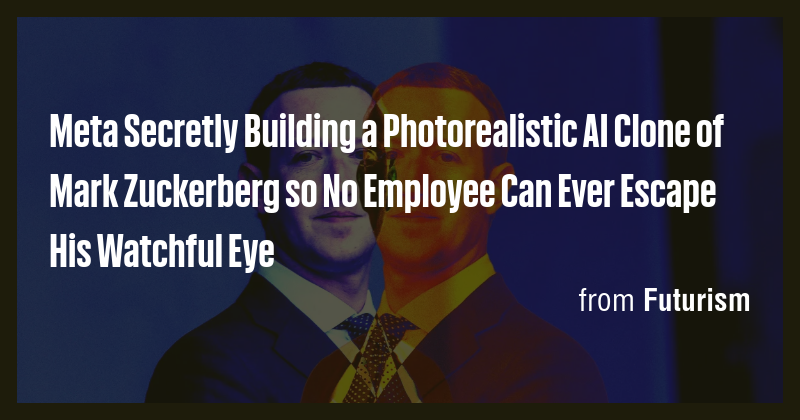 Meta Secretly Building a Photorealistic AI Clone of Mark Zuckerberg so ...