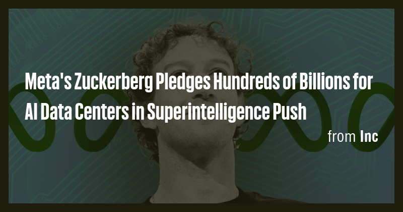 Meta's Zuckerberg Pledges Hundreds of Billions for AI Data Centers in ...
