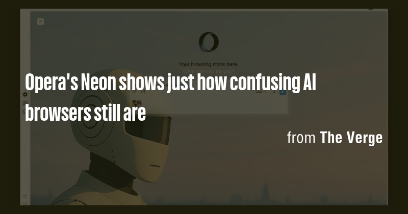 Opera's Neon shows just how confusing AI browsers still are - Briefly