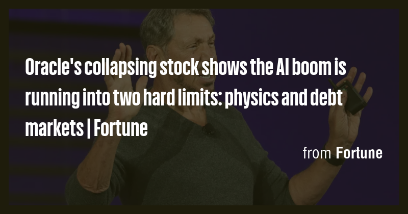 Oracle's collapsing stock shows the AI boom is running into two hard ...
