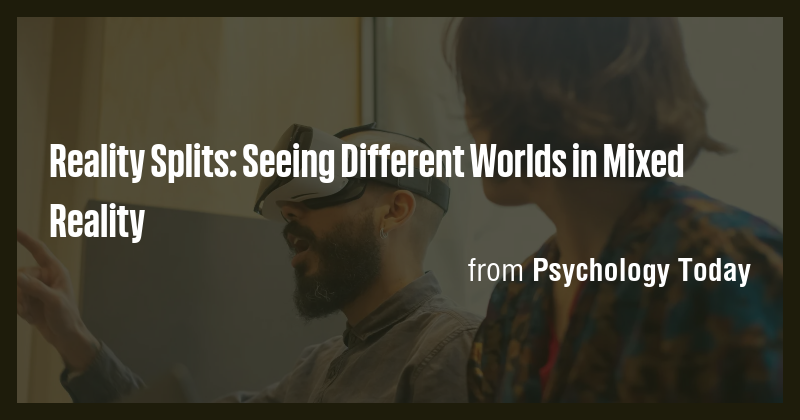 Reality Splits: Seeing Different Worlds in Mixed Reality - Briefly