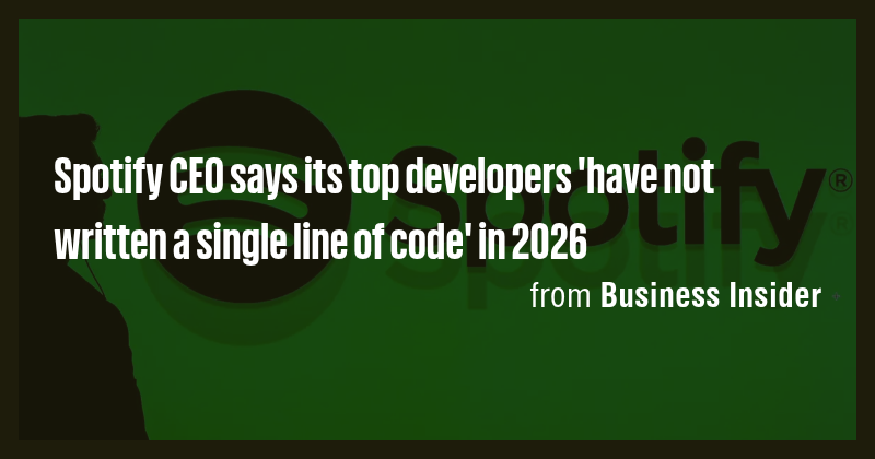 Spotify CEO says its top developers 'have not written a single line of ...
