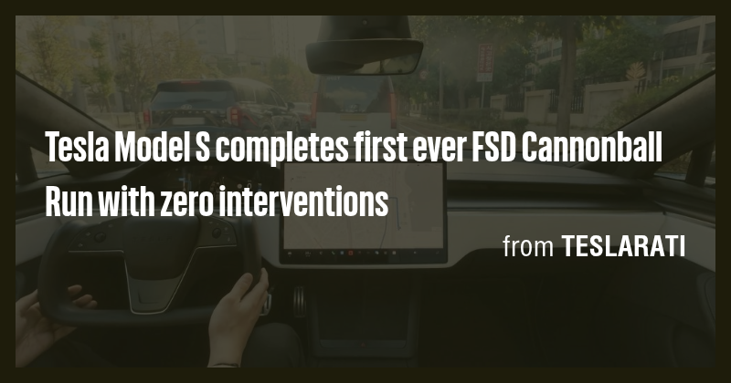 Tesla Model S completes first ever FSD Cannonball Run with zero ...