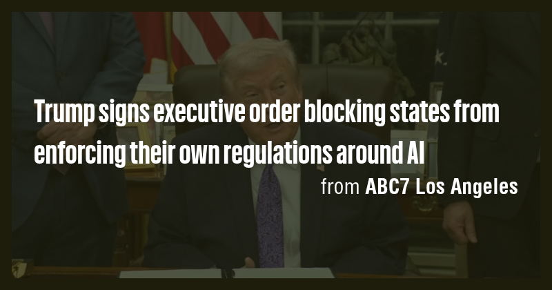 Trump signs executive order blocking states from enforcing their own ...