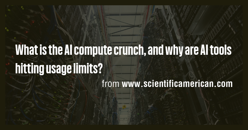 What is the AI compute crunch, and why are AI tools hitting usage ...