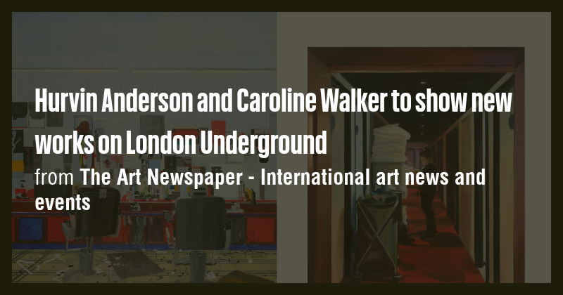 Hurvin Anderson and Caroline Walker to show new works on London ...
