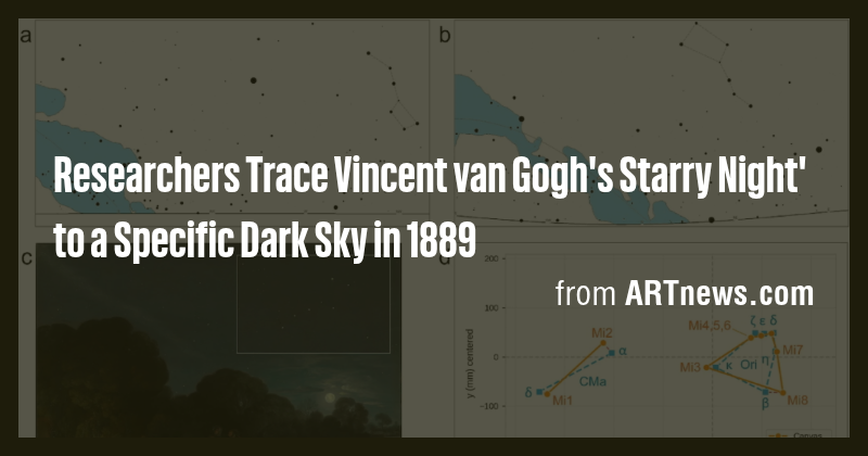Researchers Trace Vincent van Gogh's Starry Night' to a Specific Dark ...