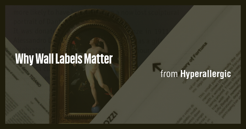 Why Wall Labels Matter - Briefly
