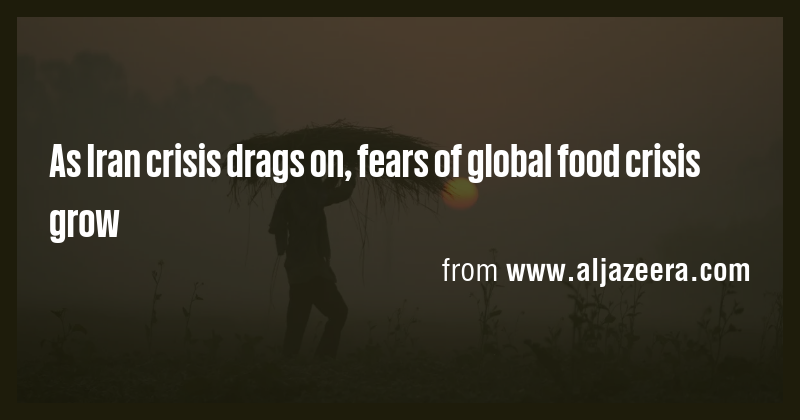 As Iran crisis drags on, fears of global food crisis grow - Briefly