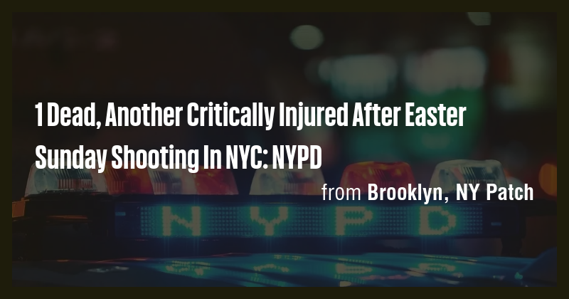 1 Dead, Another Critically Injured After Easter Sunday Shooting In NYC ...