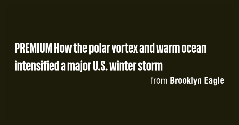 PREMIUM How the polar vortex and warm ocean intensified a major U.S ...
