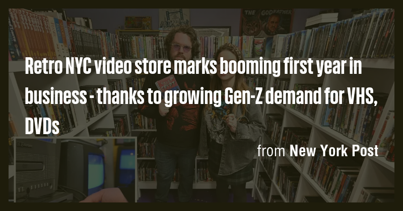 Retro NYC video store marks booming first year in business - thanks to ...
