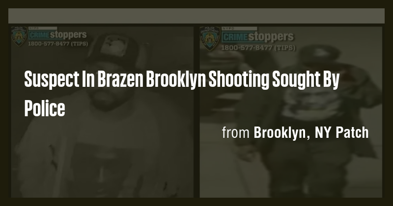 Suspect In Brazen Brooklyn Shooting Sought By Police - Briefly