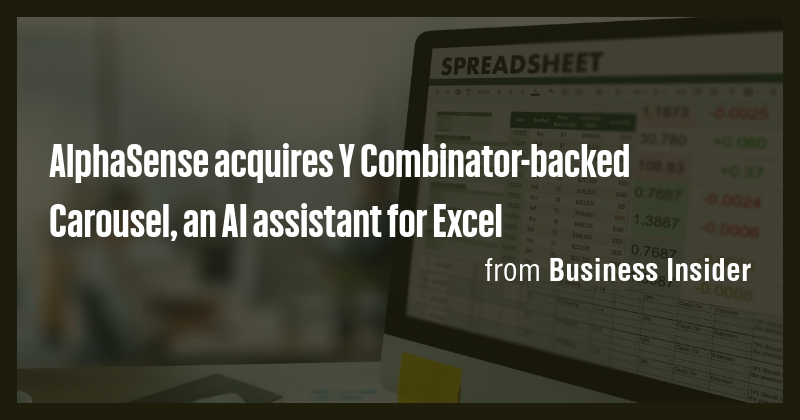AlphaSense acquires Y Combinator-backed Carousel, an AI assistant for ...