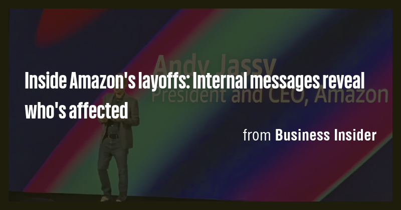 Inside Amazon's layoffs: Internal messages reveal who's affected - Briefly