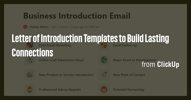 Letter of Introduction Templates to Build Lasting Connections - Briefly