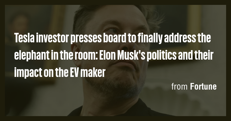 Tesla investor presses board to finally address the elephant in the ...