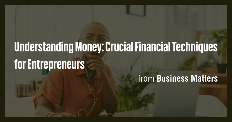 Understanding Money: Crucial Financial Techniques for Entrepreneurs ...