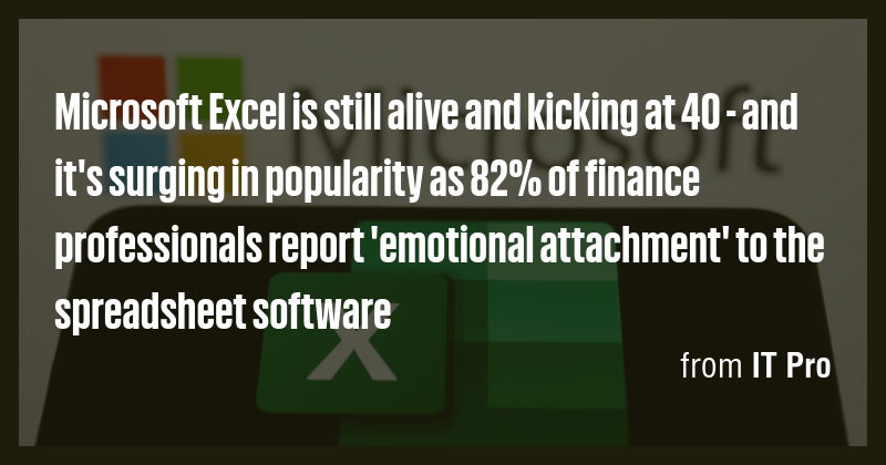 Microsoft Excel is still alive and kicking at 40 - and it's surging in ...