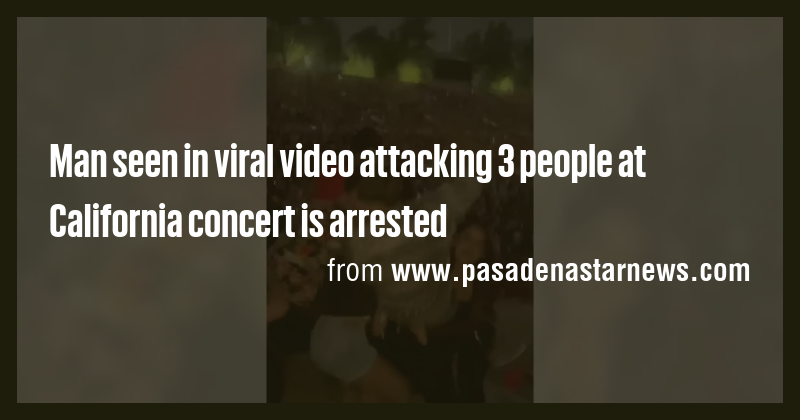 Man seen in viral video attacking 3 people at California concert is ...