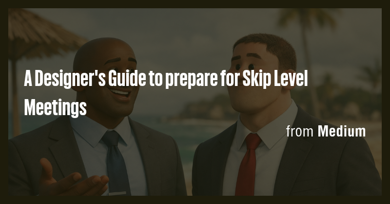A Designer's Guide to prepare for Skip Level Meetings - Briefly