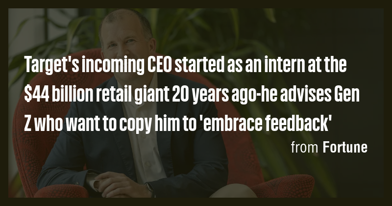 Target's incoming CEO started as an intern at the $44 billion retail ...