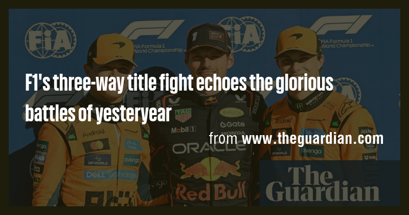 F1's three-way title fight echoes the glorious battles of yesteryear ...