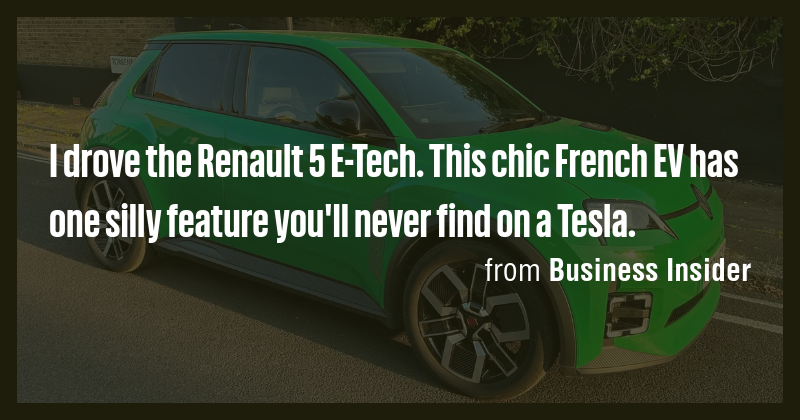 I drove the Renault 5 E-Tech. This chic French EV has one silly feature ...