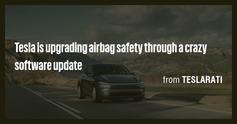 Tesla is upgrading airbag safety through a crazy software update - Briefly