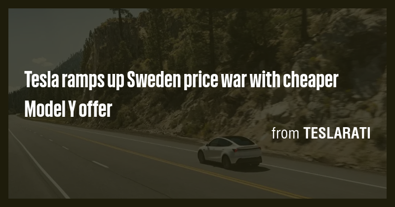 Tesla ramps up Sweden price war with cheaper Model Y offer - Briefly