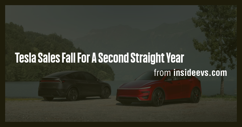 Tesla Sales Fall For A Second Straight Year - Briefly
