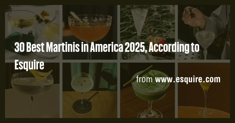 30 Best Martinis in America 2025, According to Esquire - Briefly