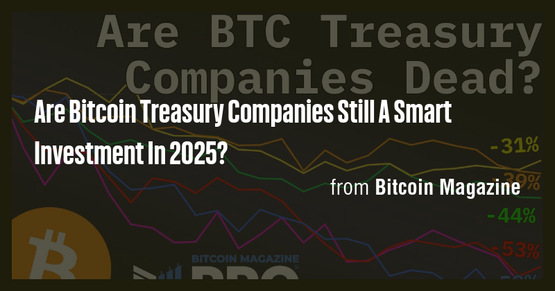 Are Bitcoin Treasury Companies Still A Smart Investment In 2025? - Briefly