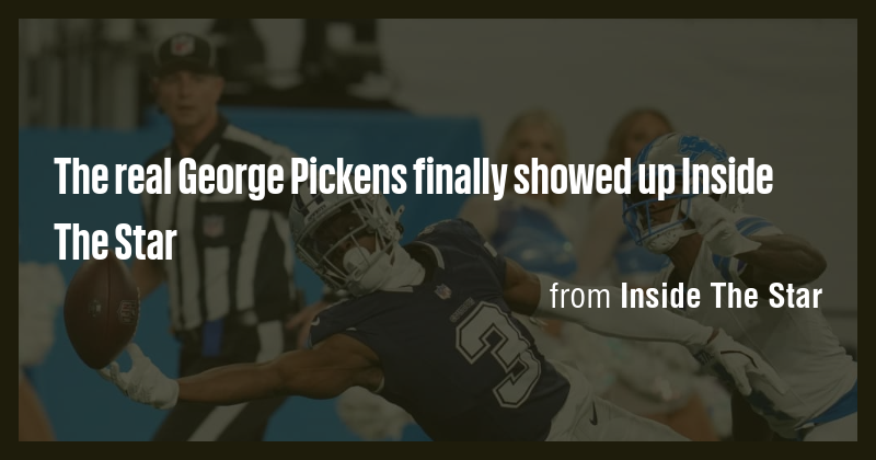 The real George Pickens finally showed up Inside The Star Briefly