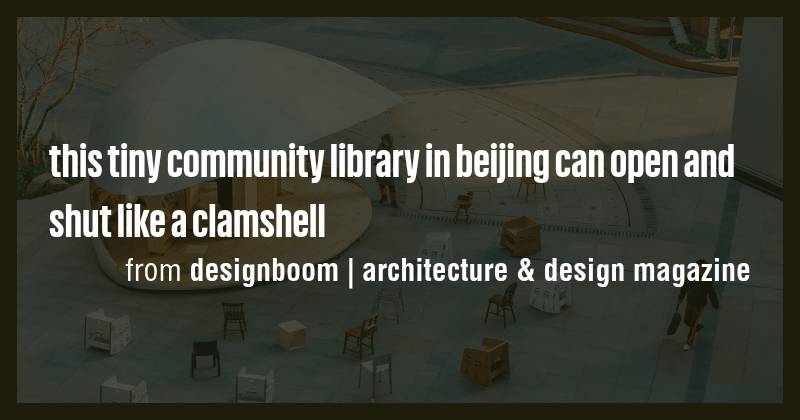 this tiny community library in beijing can open and shut like a ...