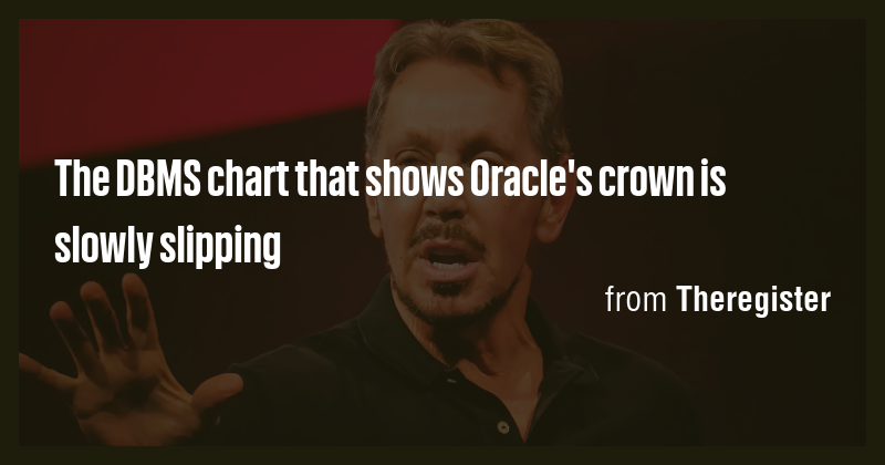 The DBMS chart that shows Oracle's crown is slowly slipping - Briefly