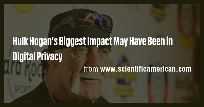 Hulk Hogan's Biggest Impact May Have Been in Digital Privacy - Briefly