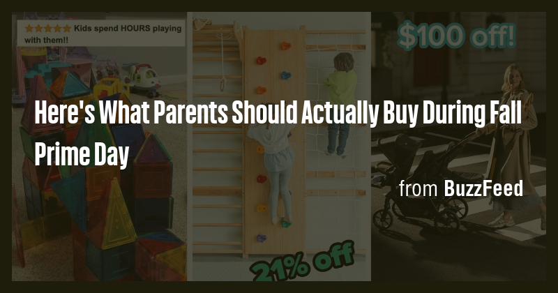 Here's What Parents Should Actually Buy During Fall Prime Day - Briefly