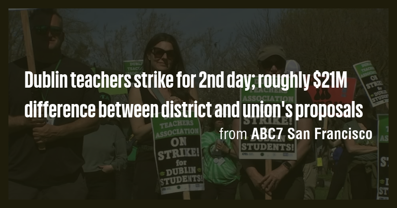 Dublin teachers strike for 2nd day; roughly $21M difference between ...