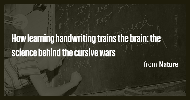 How learning handwriting trains the brain: the science behind the ...